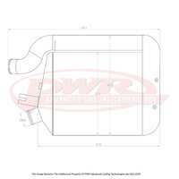 PWR 1/4 BSP 55mm Intercooler for Ford Falcon BF F6 Typhoon 05-08)