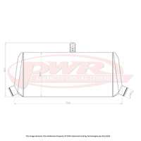 PWR Large 68mm Intercooler for Mitsubishi Evo 8-9 03-07)