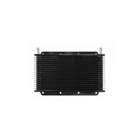 Trans Oil Cooler - 280 x 150 x 19mm (3/8" Hose Barb) Black Powder Coat