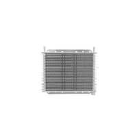 PWR Trans Oil Cooler - 280 x 200 x 19mm (3/8" Hose Barb) suits 9" SPAL Fan, Temp Switch Boss
