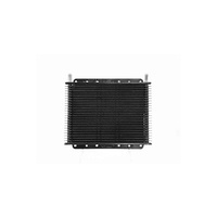 Trans Oil Cooler - 280 x 200 x 19mm (3/8" Hose Barb) suits 9" SPAL Fan - Black Powder Coat