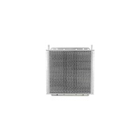 Trans Oil Cooler - 280 x 255 x 19mm (3/8" Hose Barb) suits 11" SPAL Fan - Black Powder Coat