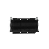 Trans Oil Cooler - 280 x 110 x 19mm (-8 AN fittings) Black Powder Coat