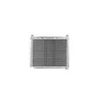 PWR Trans Oil Cooler - 280 x 200 x 19mm (-8 AN fittings) suits 9" SPAL Fan, Temp Switch Boss
