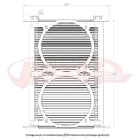 PWR Engine Oil Cooler - Plate and Fin 280 x 423 x 37mm (48 Row) suits 2 x 8" SPAL Fans