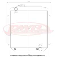 PWR 55mm Radiator w/ Opposed Outlets for Ford Mustang Cleveland V8 64-66)