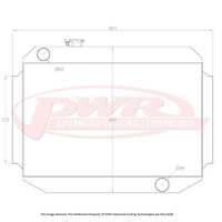 PWR 55mm Radiator for Holden Torana LC-LJ Chev V8 69-71)