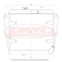 PWR 55mm Radiator for Alfa Romeo 1750 GTV 67-72/2000 GTV 70-77) w/ 13" SPAL Fan Mounts