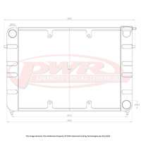 PWR 55mm Radiator for Holden Commodore VP-VS Chev V8 91-00) w/ 16" SPAL Fan Mounts