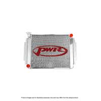 PWR 55mm Crossflow Radiator for Holden HJ-HZ V8 Auto 71-80) w/ 16" SPAL Fan Mounts