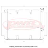 PWR 55mm Crossflow Radiator for Holden HJ-HZ Chev V8 71-80) w/ 16" SPAL Fan Mounts