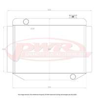 PWR 55mm Radiator for Holden HR V8 66-68)