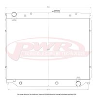 PWR 55mm Radiator 510mm Tall Core (Landcruiser 100/105 Series) Automatic