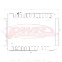PWR 55mm Radiator for Holden Torana LH-LH Holden V8 74-78)