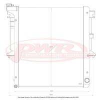 PWR 42mm Closemesh Radiator - Straight Lower Outlet (Triton ML-MN 06-13)