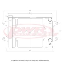 PWR 55mm Radiator for Mazda R100 10A/12A/13B Rotary 67-71) w/ 13" SPAL Fan Mounts
