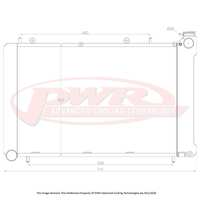 PWR 42mm Crossflow Radiator for Subaru WRX/STI 1994-00)