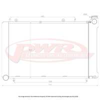 PWR 42mm Crossflow Radiator for Subaru WRX/STI 1994-00)