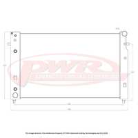 PWR 55mm Radiator for Holden Monaro V2 CV8 LS2 V8 Auto 01-02)