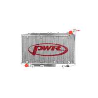 PWR 42mm Radiator for Nissan Pulsar N14 Gti-R 90-05) w/ 12" SPAL Fan Mounts