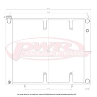 PWR 55mm 2-Pass Crossflow Radiator for Nissan Skyline R34 GTR 99-02) w/ 16" SPAL Fan Mounts