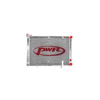 PWR 55mm 2-Pass Crossflow Radiator for Nissan Skyline R32 GTR 89-94) w/ Offset 16" SPAL Fan Mounts