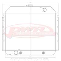 PWR 55mm Radiator for Ford F100 V8 Auto 52-56)