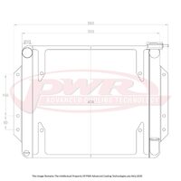PWR 55mm Crossflow Radiator for Datsun 1600 510 SR20 67-73) w/ 16" SPAL Fan Mounts