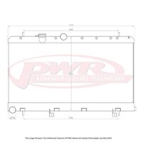 PWR 42mm Radiator for Subaru WRX 2.0L 01-02)