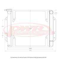 PWR 2-Pass 42mm Radiator for Datsun 1600 CA18 68-73) w/ 16" SPAL Fan Mounts