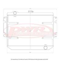 PWR 55mm Radiator for Chrysler Valiant CL V8 77-79)