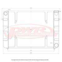 PWR 55mm Radiator for Holden Commodore VL Chev V8 86-88) w/ 16" SPAL Fan Mounts