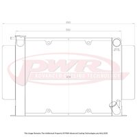 PWR 55mm Radiator for Mazda RX7 Series 1-3 79-85) w/ Angled Bottom Outlet + 16" SPAL Fan Mounts