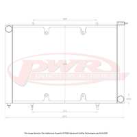 PWR 55mm Crossflow Radiator for Nissan Silvia 180SX S13 SR20/DET 90-94) w/ 16" SPAL Fan Mounts