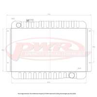 PWR 55mm Radiator for Holden Torana LH-LX Chev V8 74-78)