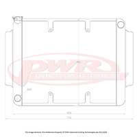 PWR 55mm Crossflow Radiator for Holden HG-HK LS1 68-72) w/ 16" SPAL Fan Mounts