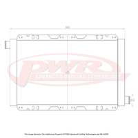 PWR 42mm Radiator for Lotus Elise Series 2 01-11)