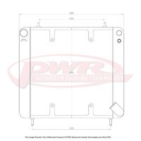 PWR 55mm Radiator for Jaguar E-Type 4.2L 66-68) w/ 16" SPAL Fan Mounts