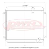 PWR 55mm Radiator for Chrysler Valiant VF-VG 6cyl 69-71)