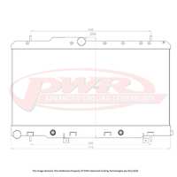 PWR 42mm Radiator for Subaru Liberty B4 4cyl Turbo Auto 01-03)