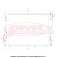 PWR 55mm Radiator for Ford Mustang GT500/Shelby V8 08-10)