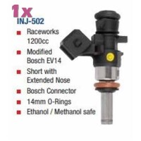 Raceworks 1200cc Modified Bosch EV14 Short with Extended Nose FUEL INJECTOR