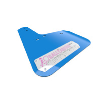 Rally Armor for Universal Blue Mud Flap Silver Emblem 