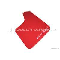 Rally Armor for Universal UR RED Mud flap White logo 