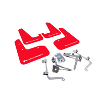 Rally Armor for STI & WRX Sedan Red Mud flap White Logo 2011-14 