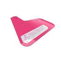 Rally Armor for Fiat 500 Pink Mud Flap Silver Emblem 2012-18 