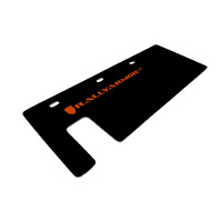 Rally Armor for Slingshot BLK UR Swingarm Mud Guard Orange Logo 2015-16 