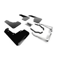 Rally Armor for Subaru XV Crosstrek Lift/AT BLK UR Mud Flap Silver Logo 18-19 