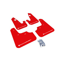 Rally Armor for Lancer UR RED Mud flap White logo 07-17 