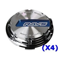 RAYS No.17 GL CAP Chrome/BL (a set of 4 caps)